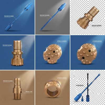 Qualität Mehrzweck-DTH-Hammerknopfbits 152mm QL60 Hochdruckluft für Bergbau Wasserbrunnen Geothermische Bohrungen Fabrik