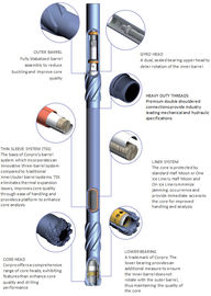 Dreifacher Rohr-Kernstoßbohrer für Kernprobe des tiefen Lochs des Öls herkömmliches dreifaches Rohr-Funkleitungs-System